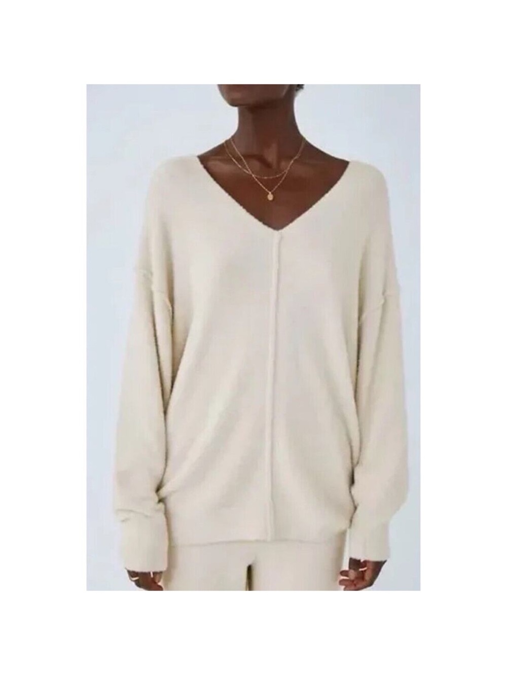 Aritzia Wilfred Free Hush Knit V-Neck Sweater Size Medium